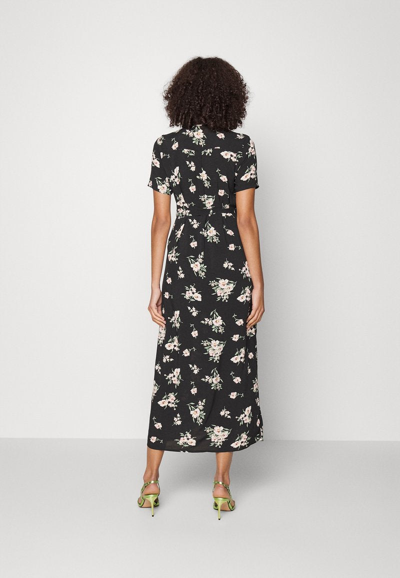Vero Moda Tall VMEASY LONG - Blusenkleid - Black/sandy