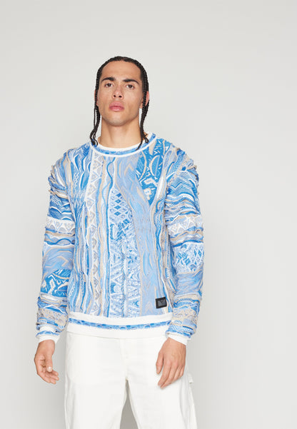 CARLO COLUCCI RUNDHALS UNISEX - Jumper - White-blue