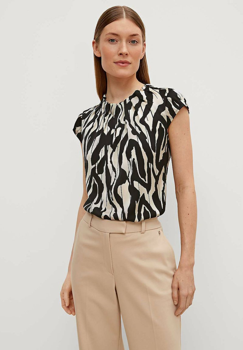 Comma T-Shirt Print - Schwarz