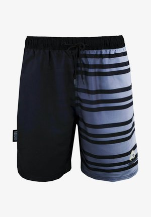 Buffalo Badeshorts - Blau/grau Langgröße