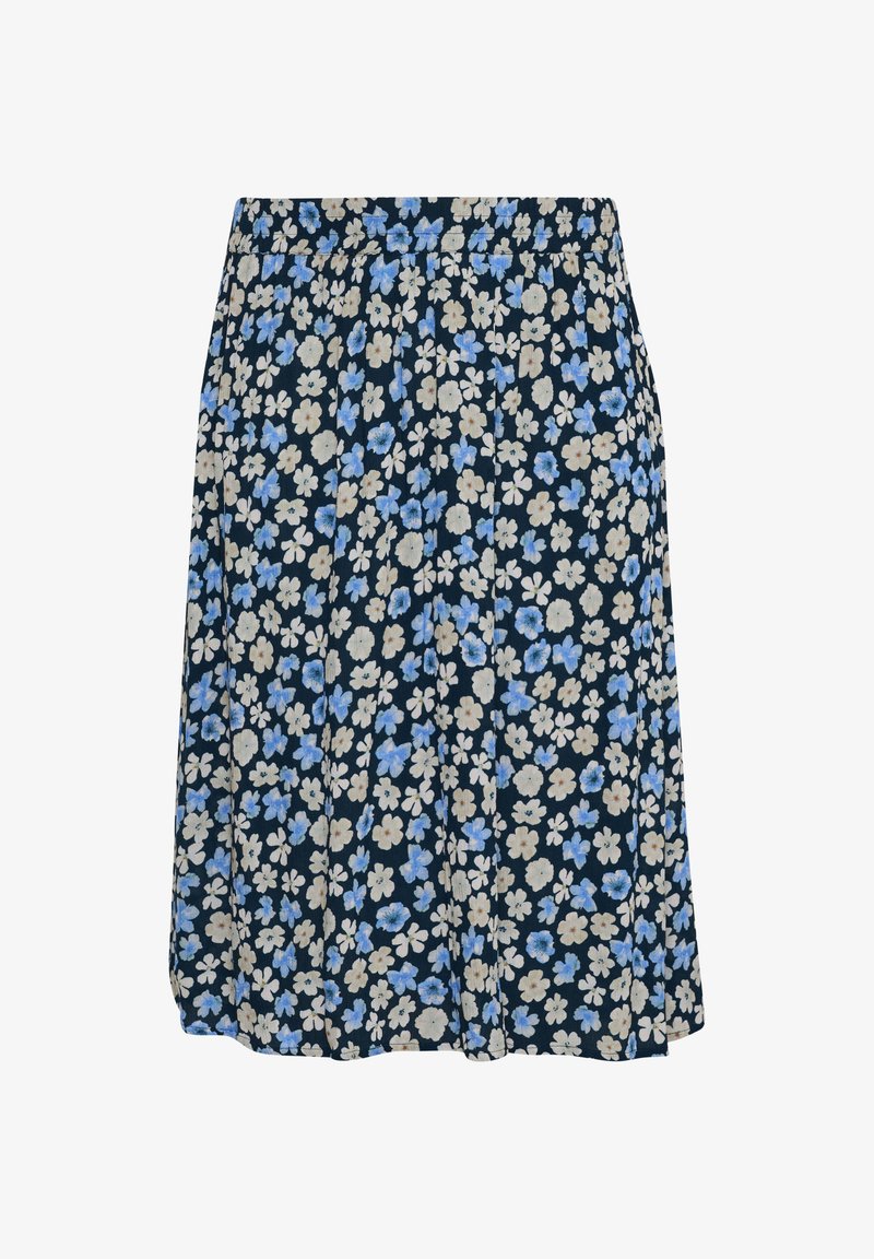  KCTIRI AMI - A-Linien-Rock - Midnight Blue Flower Print