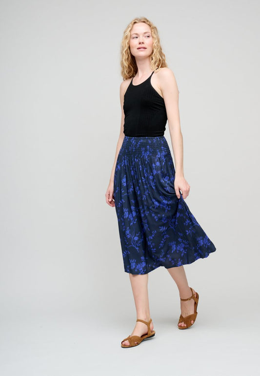  MAGGIE FLOWER - A-Linien-Rock - Navy Flower