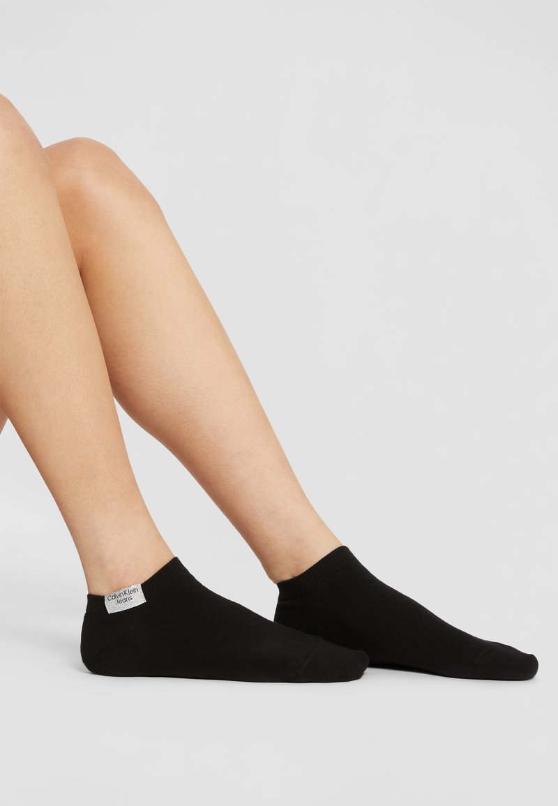 CALVIN KLEIN UNDERWEAR WOMEN SNEAKER PATCH 2 PACK - Socken - Black