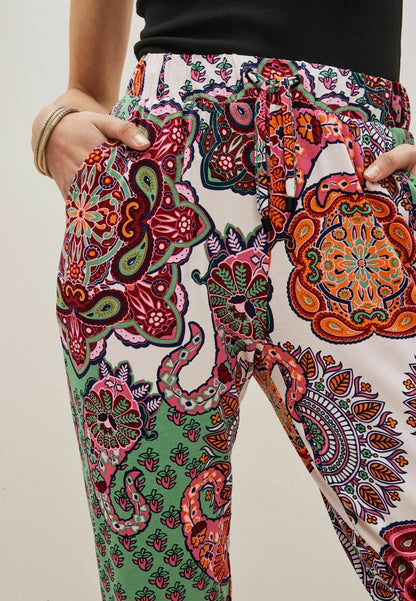 Next Jogginghose - Pink Paisley Scarf Print