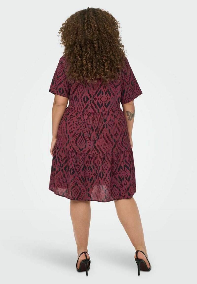 ONLY CARMAKOMA CURVY 2/4 ARM - Freizeitkleid - Windsor Wine