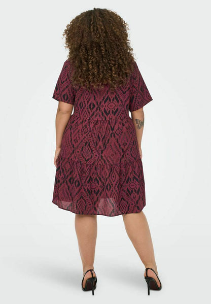 ONLY CARMAKOMA CURVY 2/4 ARM - Freizeitkleid - Windsor Wine