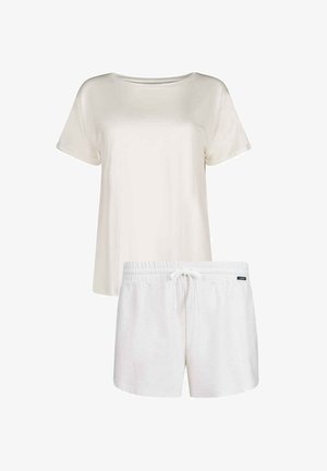 Schiesser KURZ - Nachtwäsche Set - Dunkelblau Creme