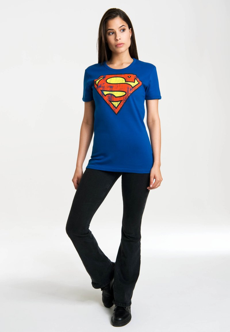 Logoshirt T-SHIRT SUPERMAN-LOGO - T-Shirt Print - Blau