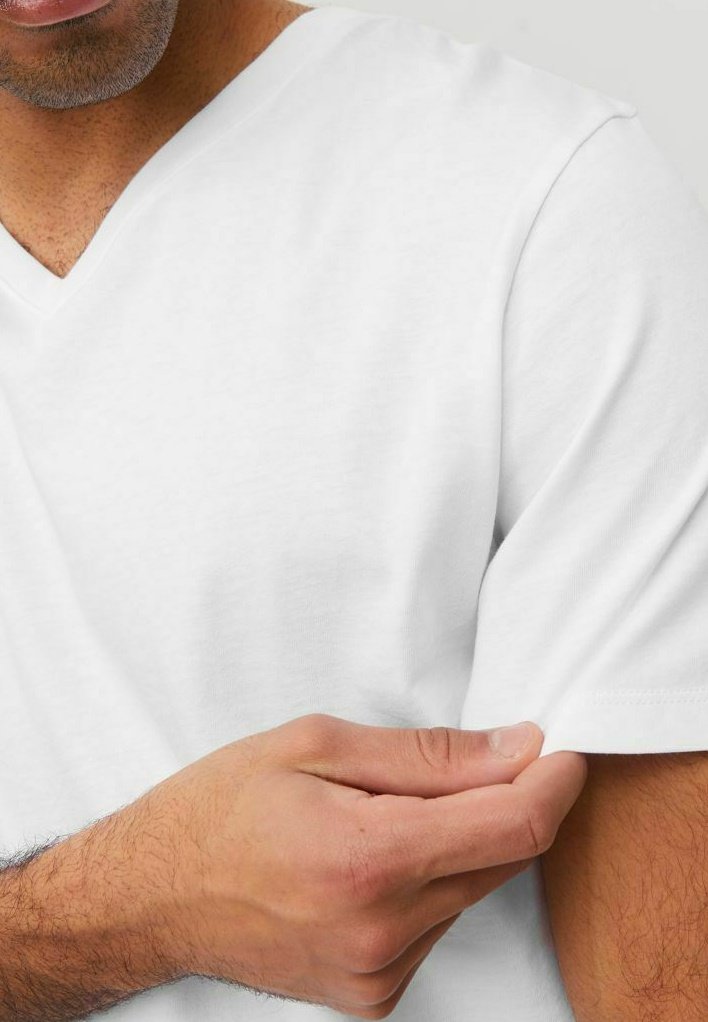 Jack & Jones V-AUSSCHNITT - T-Shirt Basic - White