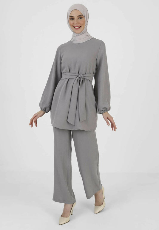  CREW NECK REFKA CASUAL SET - Stoffhose - Grey
