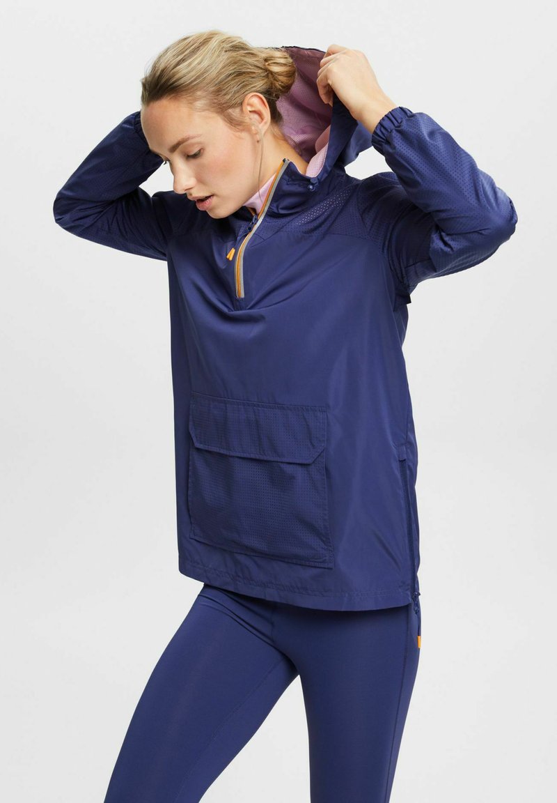  MIT HALBLANGEM ZIPPER - Windbreaker - Navy