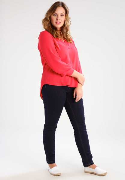 Zizzi EXTRA SLIM NILLE JEANS MIT HOHER TAILLE - Jeans Slim Fit - Blue Denim