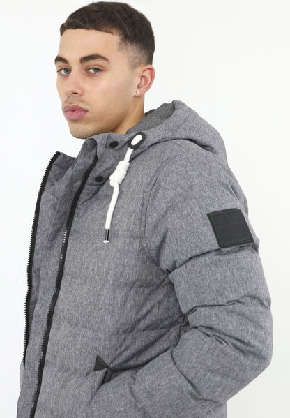 BRAVE SOUL Winterjacke - Grau Meliert