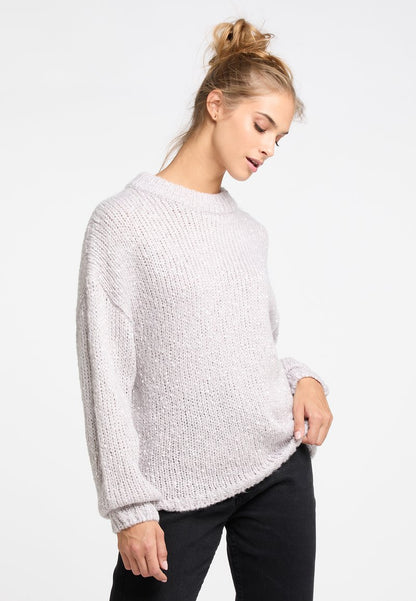 IZIA GAYA - Strickpullover - Hellgrau