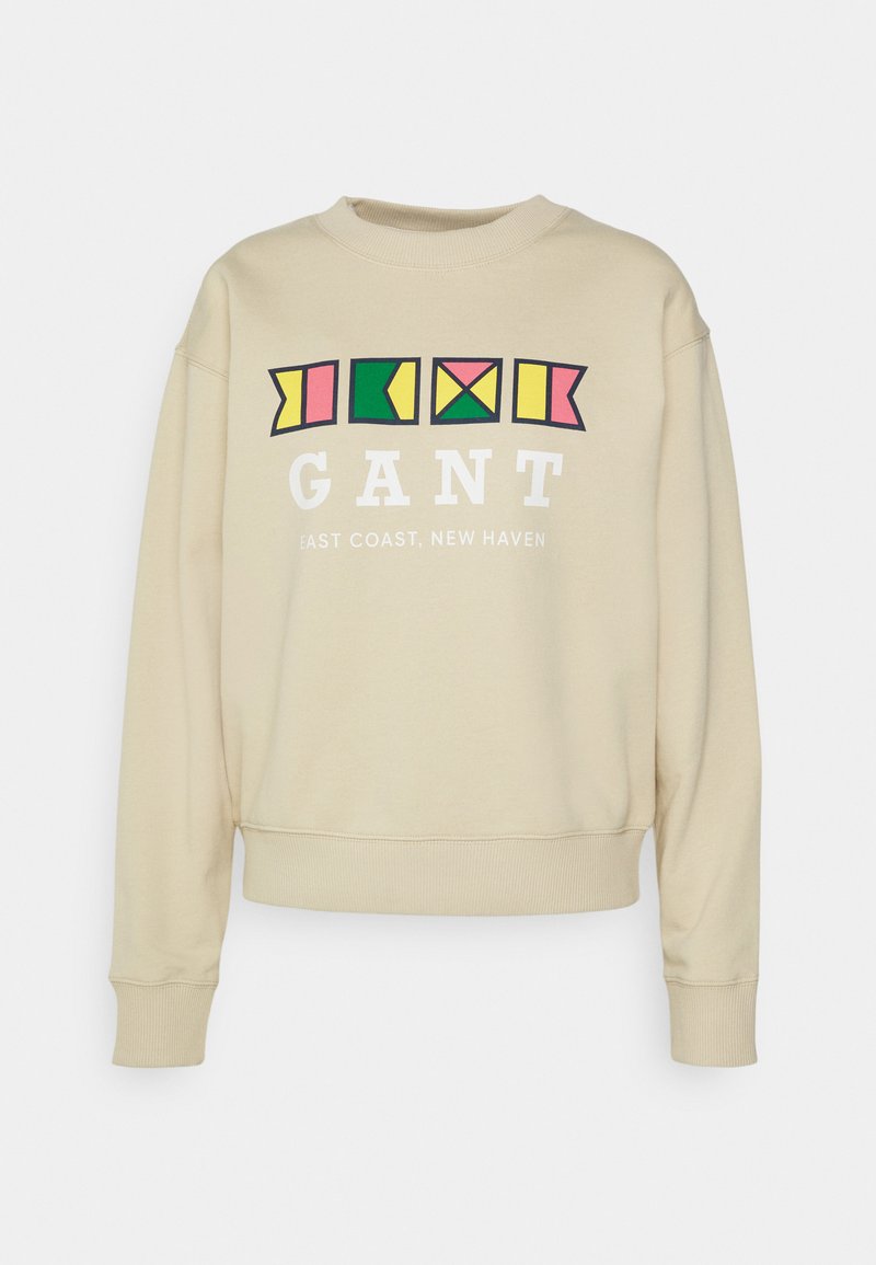 Gant FLAGS C NECK - Sweatshirt - Evening Blue