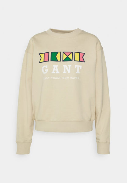 Gant FLAGS C NECK - Sweatshirt - Evening Blue