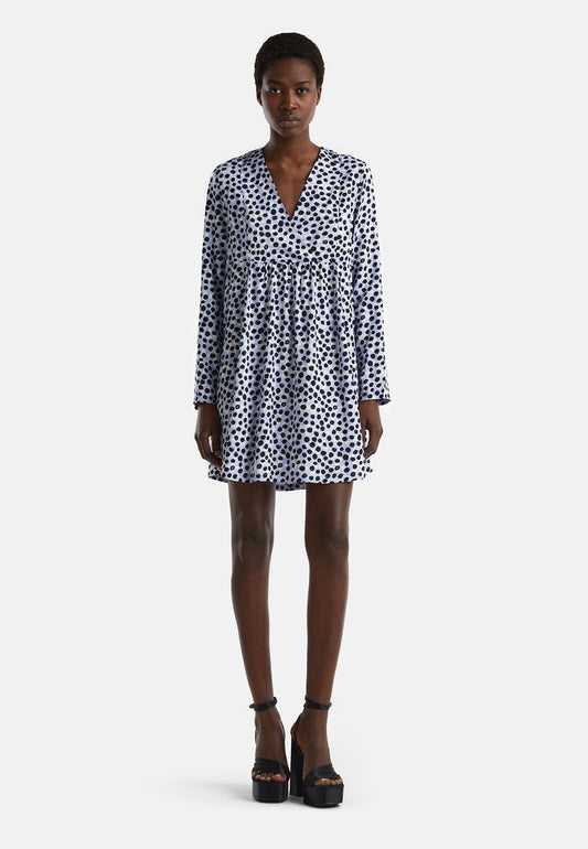 United Colors Of Benetton PATTERNED - Freizeitkleid - Light Blue