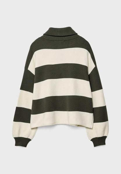 Stradivarius WITH ZIP - Jumper - Green