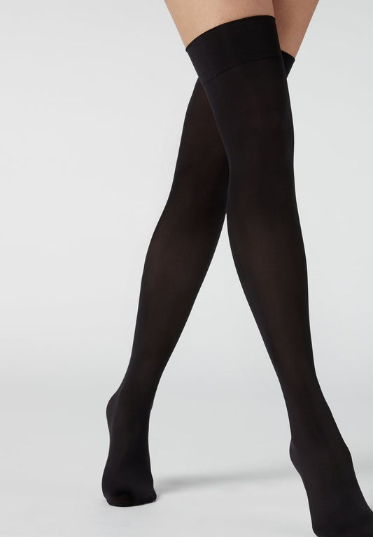 Calzedonia 50 DEN - Overkneestrümpfe - Black