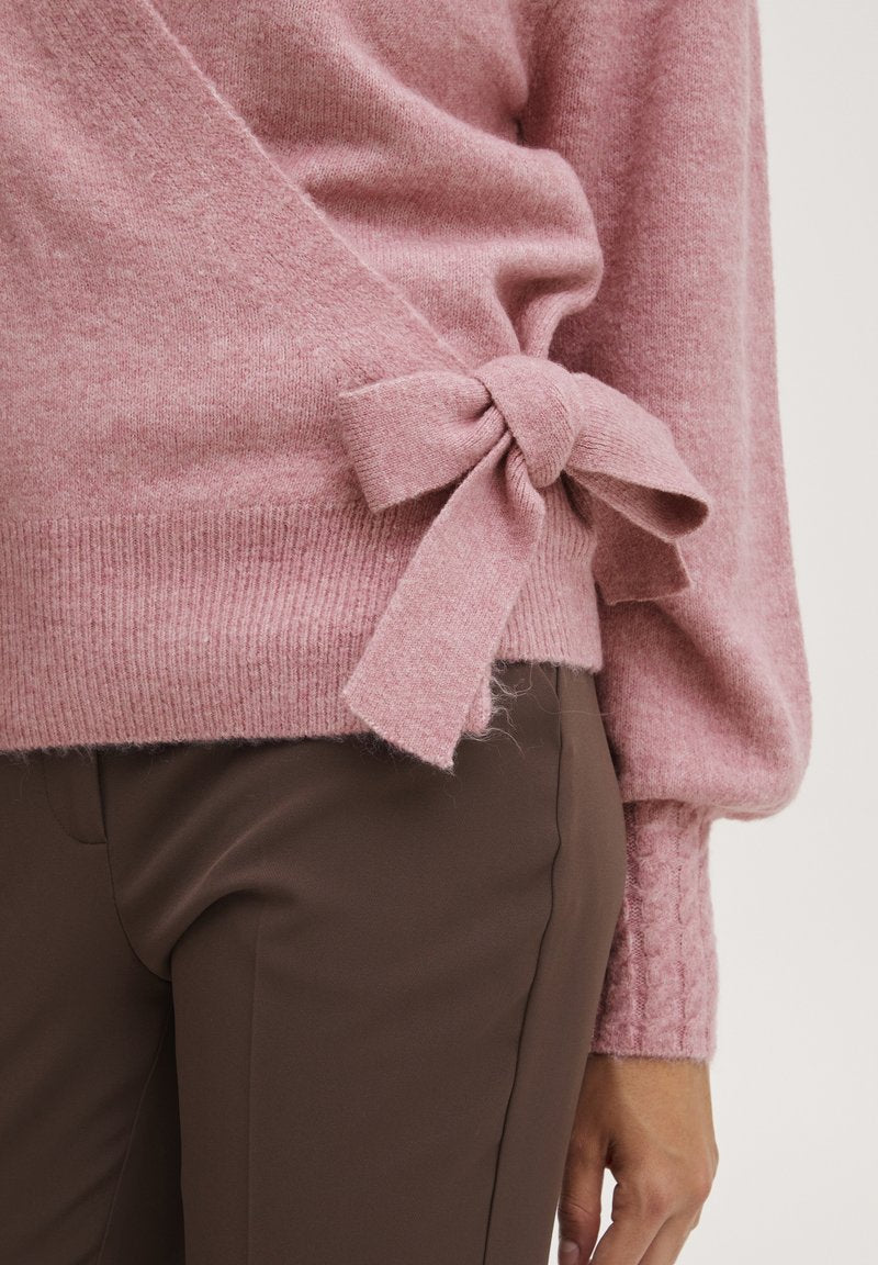 ICHI IHOLENE - Strickjacke - Pink Nectar