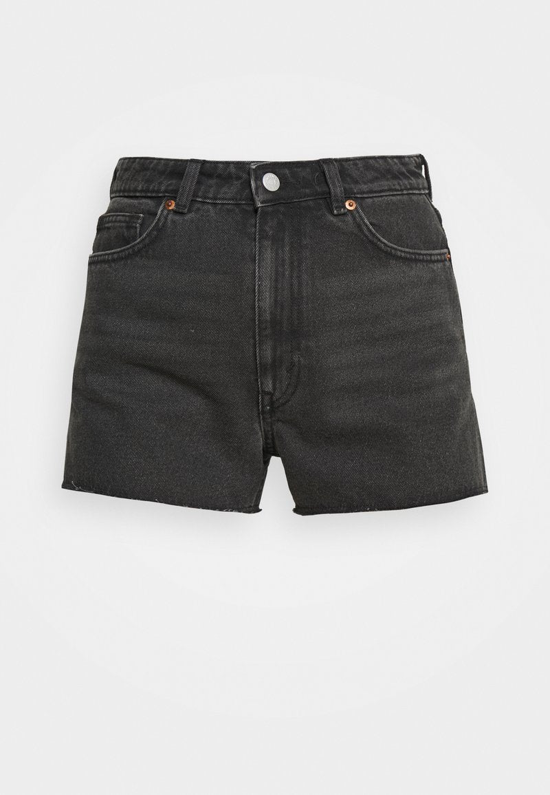 Monki Jeans Shorts - Black Dark