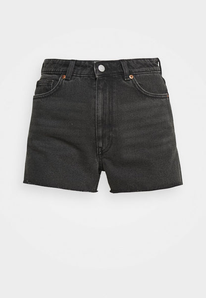 Monki Jeans Shorts - Black Dark