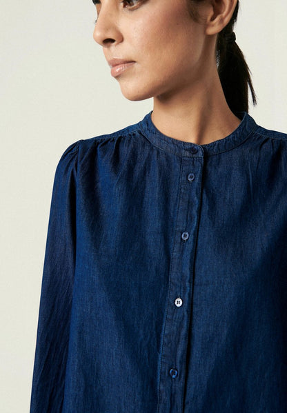 Soaked In Luxury SLLYNDA - Hemdbluse - Dark Blue Denim