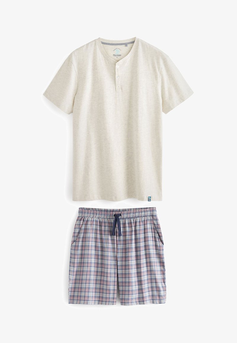 Next SET LIGHTWEIGHT STANDARD - Pyjama - Cream Blue Supersoft