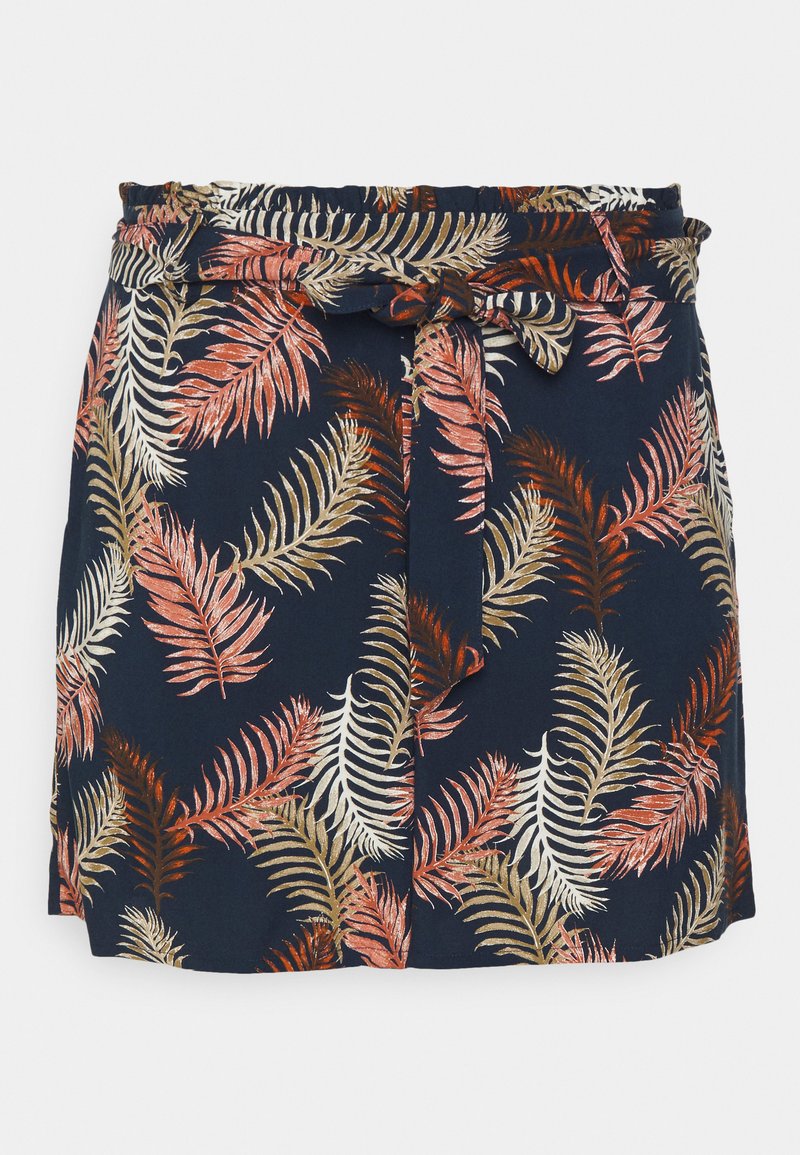 Vero Moda Curve VMEASY LONG SHORTS - Shorts - Navy Blazer/new Tropical