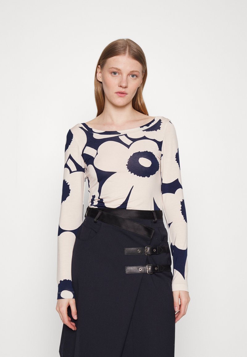 Marimekko LIAANI UNIKKO - Langarmshirt - Dark Blue/grey