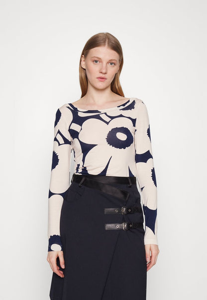 Marimekko LIAANI UNIKKO - Langarmshirt - Dark Blue/grey