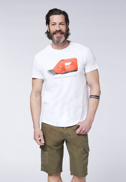 Gardena MIT GRASSCHEREN FRONTPRINT - T-Shirt Print - Bright White