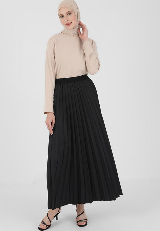 UNLINED REFKA - Faltenrock - Black