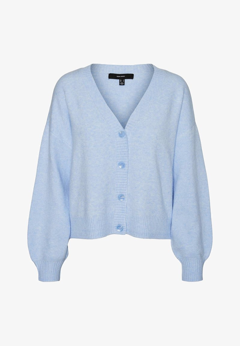 Vero Moda LANGARM V-AUSSCHNITT DOFFY - Strickjacke - Blau