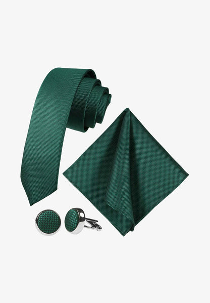 PEPE GRID 3-SET - Einstecktuch - Moosgrün Smaragdgrün Dunkelgrün Jägergrün Tannengrün