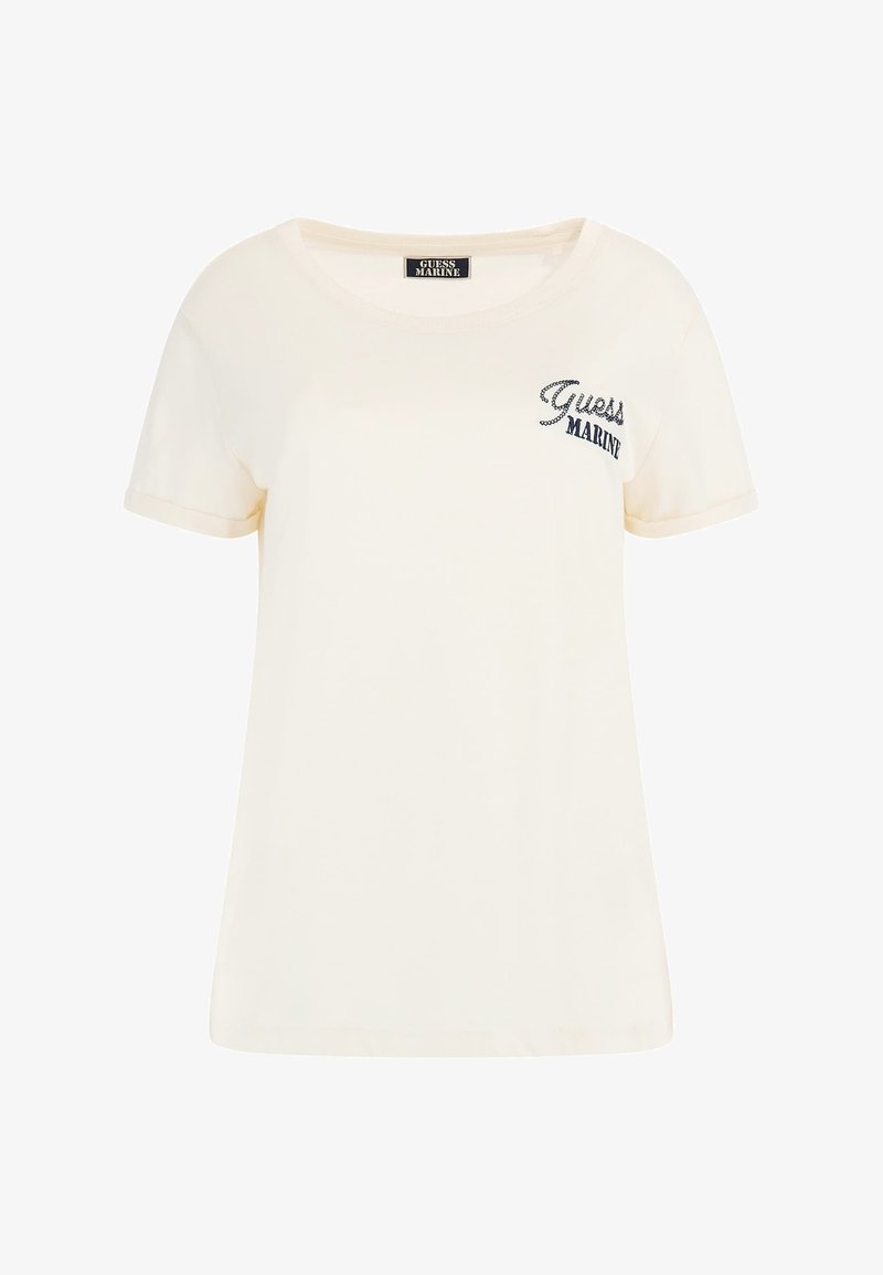Guess PICCOLO LOGO RICAMATO - T-Shirt Basic - Blu