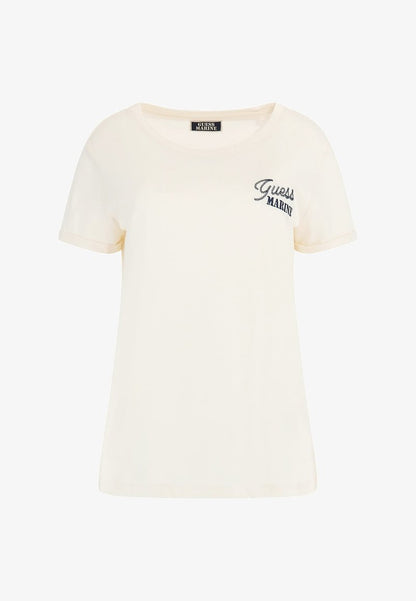 Guess PICCOLO LOGO RICAMATO - T-Shirt Basic - Blu