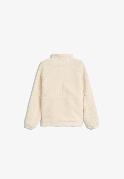 BERSHKA Fleece Jacket - Beige