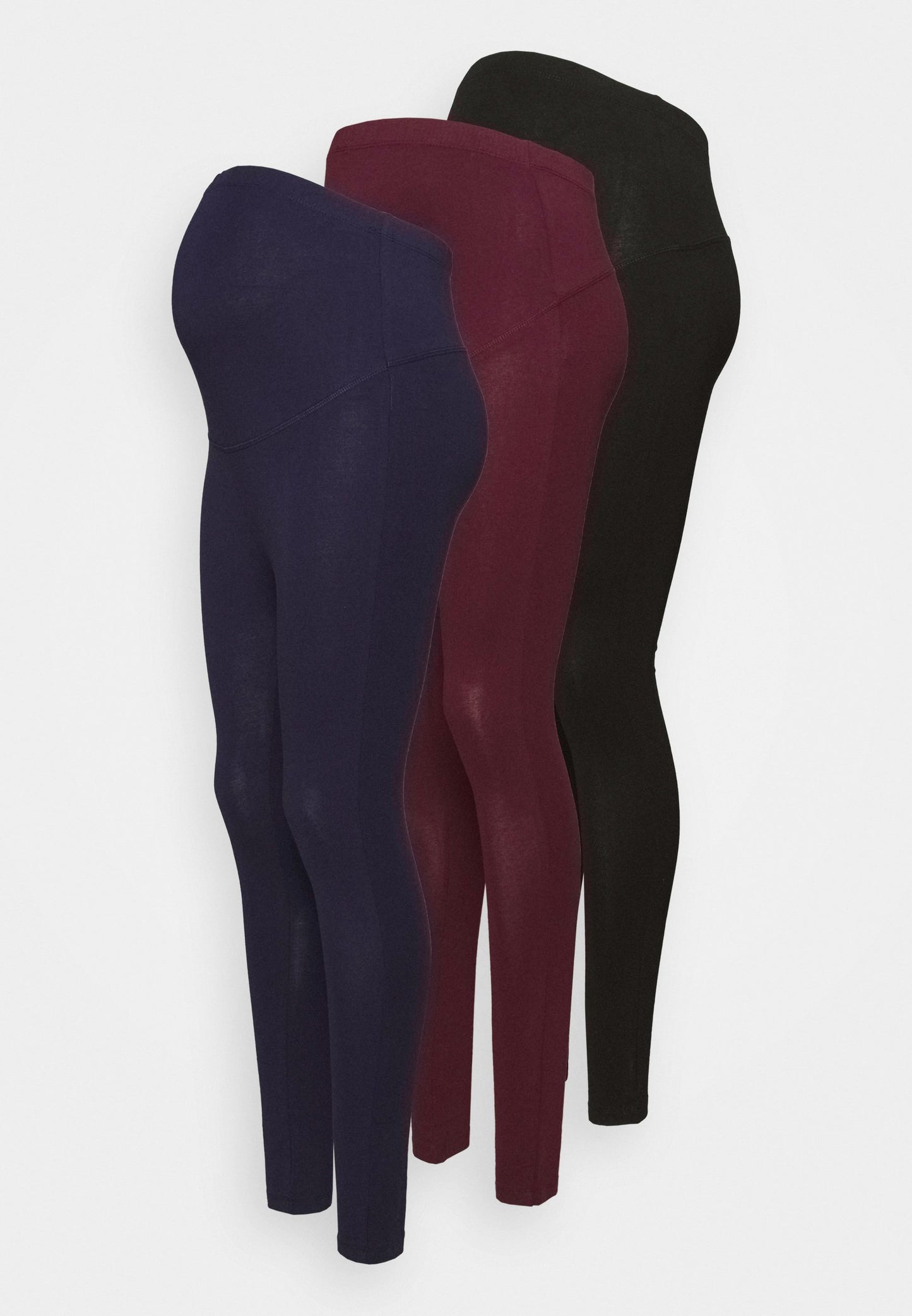  3 PACK - Leggings - Trousers - Black/bordeaux/dark Blue