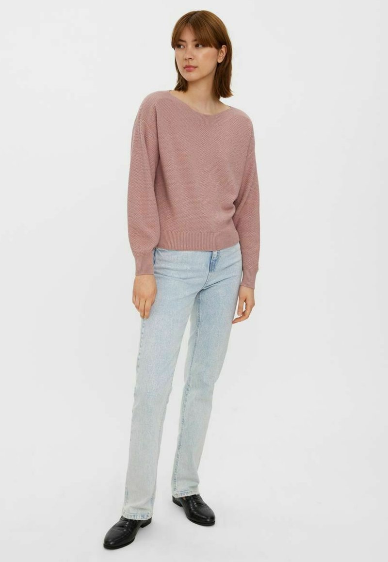 Vero Moda U-BOOT-AUSSCHNITT - Strickpullover - Woodrose