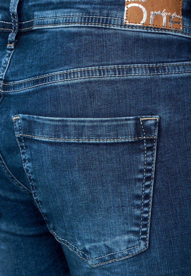 STREET ONE Jeans Slim Fit - Blau