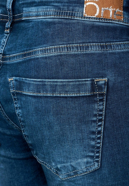 STREET ONE Jeans Slim Fit - Blau
