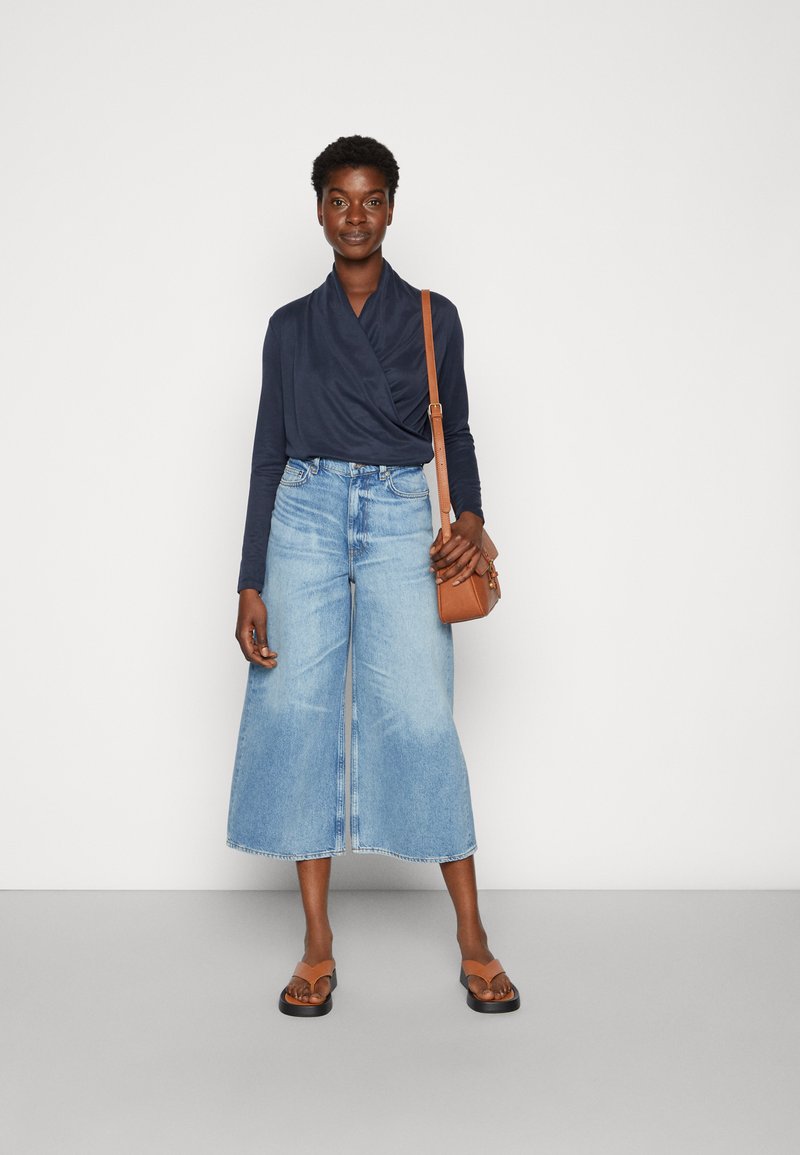 InWear ALANO WRAP BLOUSE - Langarmshirt - Marine Blue