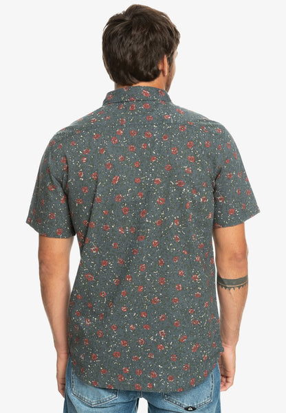 Quiksilver MELLOW FUZZ -KURZÄRMLIGES - Hemd - Dark Slate Mellow Fuzz
