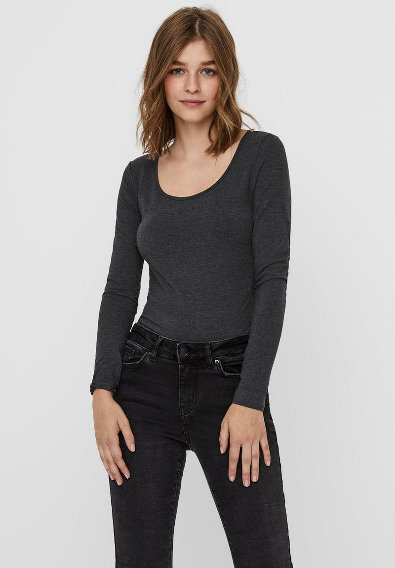 Vero Moda 2 PACK - Langarmshirt - Dark Grey Melange