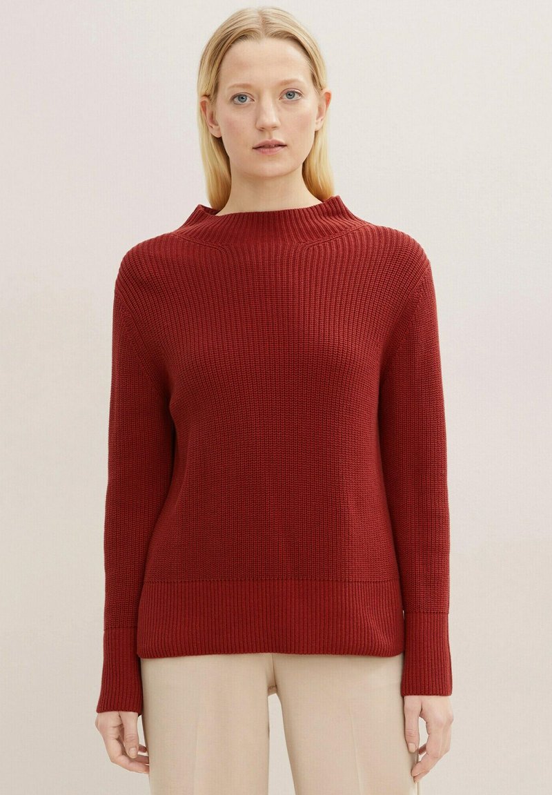Tom Tailor Strickpullover - Dark Maroon Red
