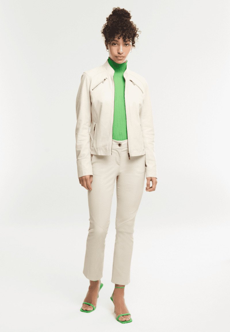  WILLOW DENVEY - Lederjacke - Almond