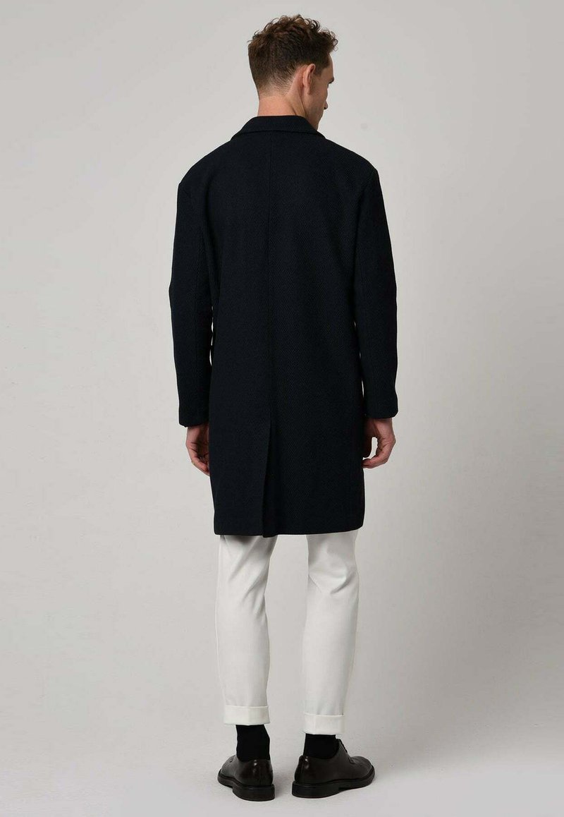  Klassischer Mantel - Navy Blue