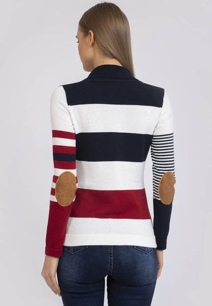  Strickpullover - White-navy-red