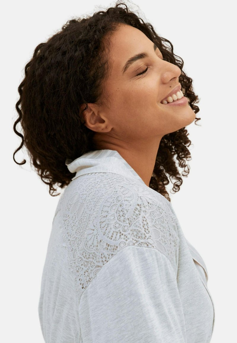 Marks & Spencer MODAL LACE TRIM WRAP - Bademantel - Grey